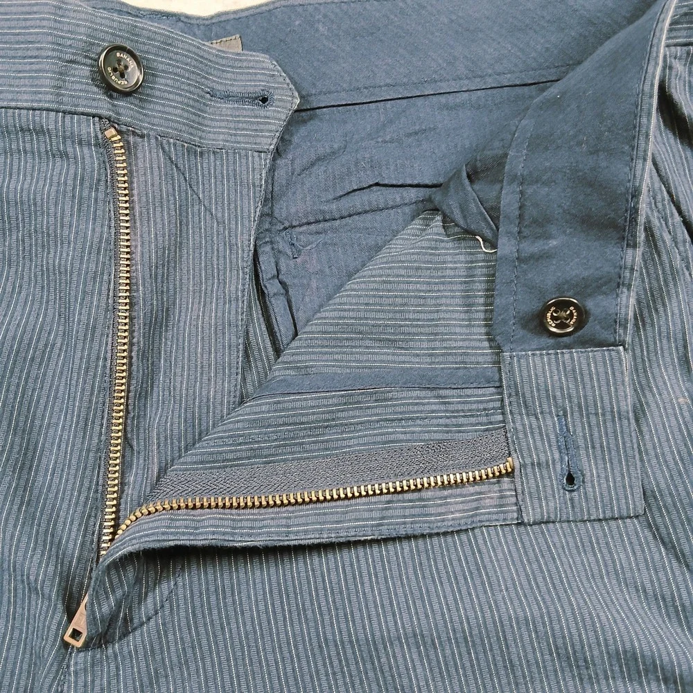 Banana Republic Men's Blue Pinstripe‎ Dress Pants 35x30 100% Cotton EUC